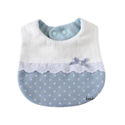 Yếm cho bé viền ren và thắt nơ xinh xắn